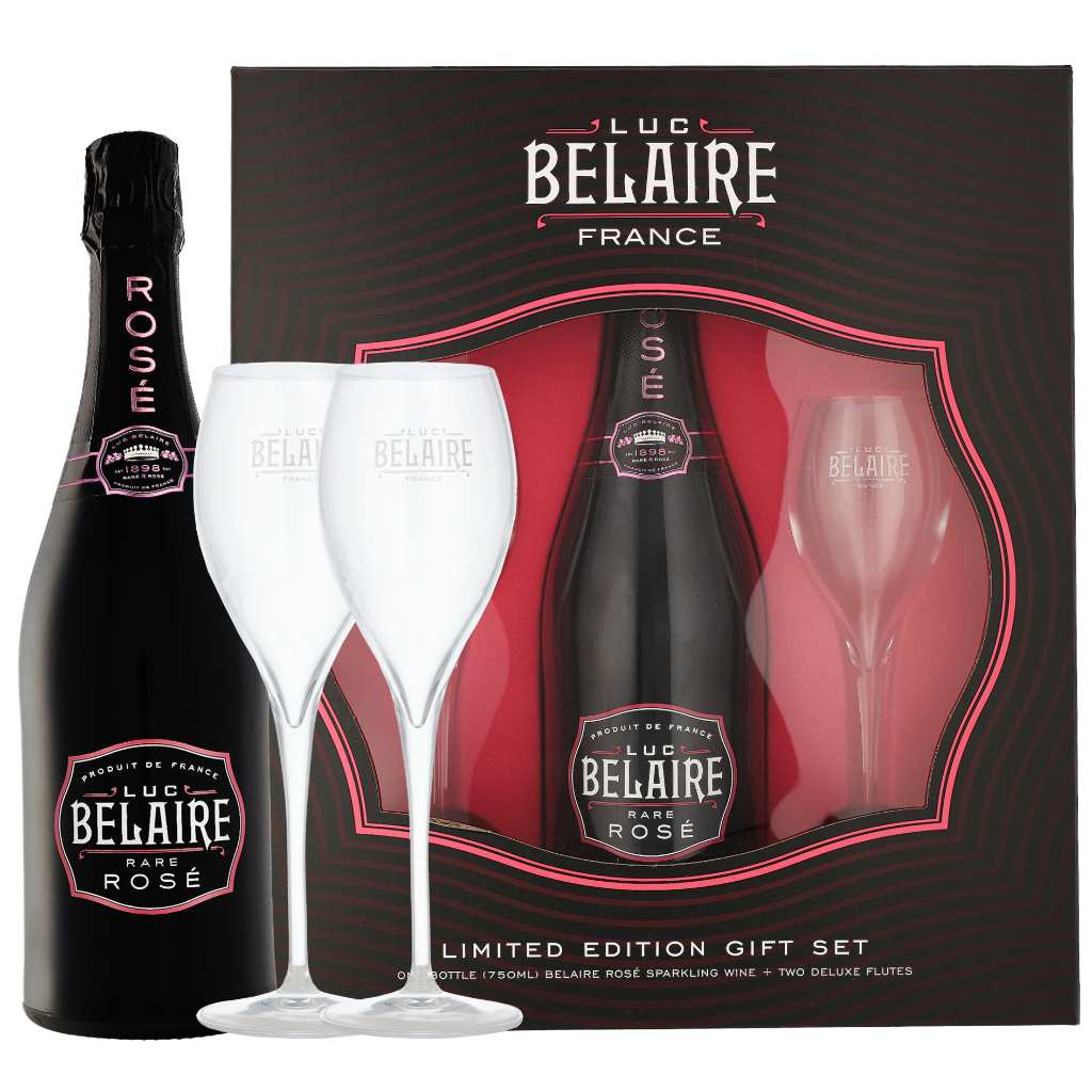 Luc Belaire Rare Rose + 2 Glasses 75cl